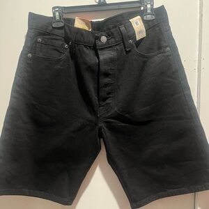 Levis Men's Black Denim Shorts Size 34 Color Black NWT